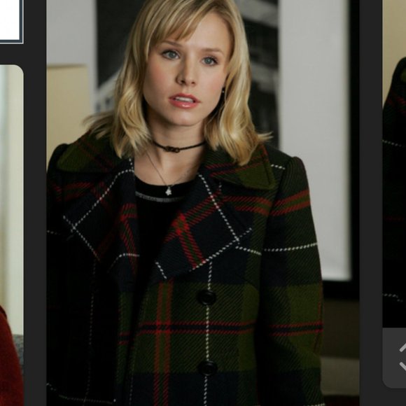 Vintage y2k J. Crew Plaid Andover Wool double breasted peacoat As Seen on TV